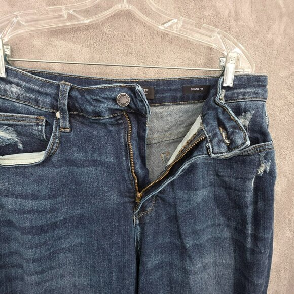 Judy Blue Skinny Fit Jeans 20W Medium Wash Distressed Raw Hem High Rise Stretchy - Picture 4 of 13